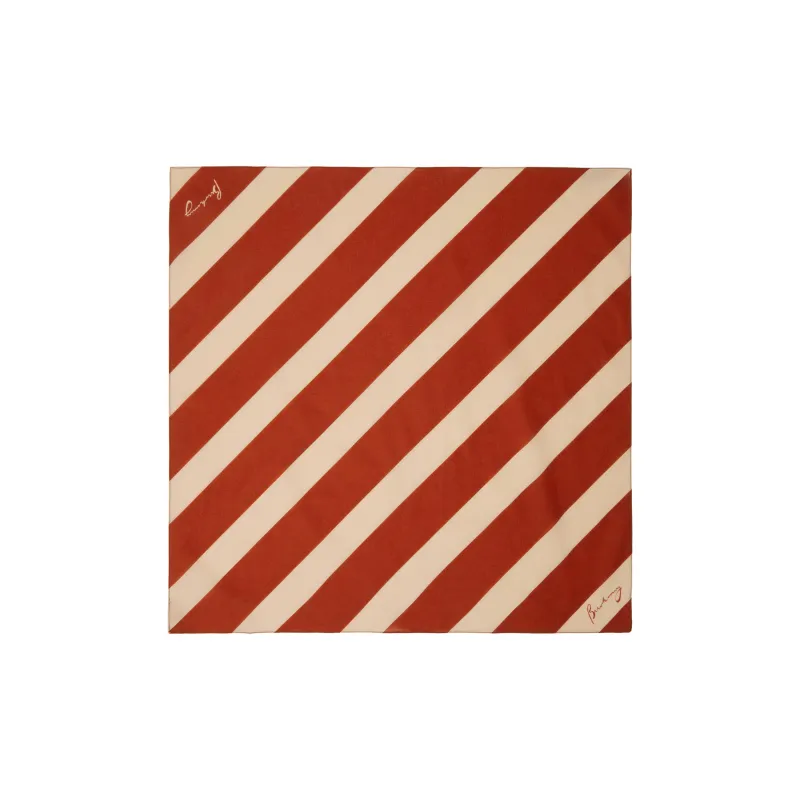 Burberry Cotton Bali Yarn Silk Scarves Unisex Orange/Beige-0