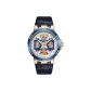 Rose Case Blue Dial Black Strap-UM-SLWB