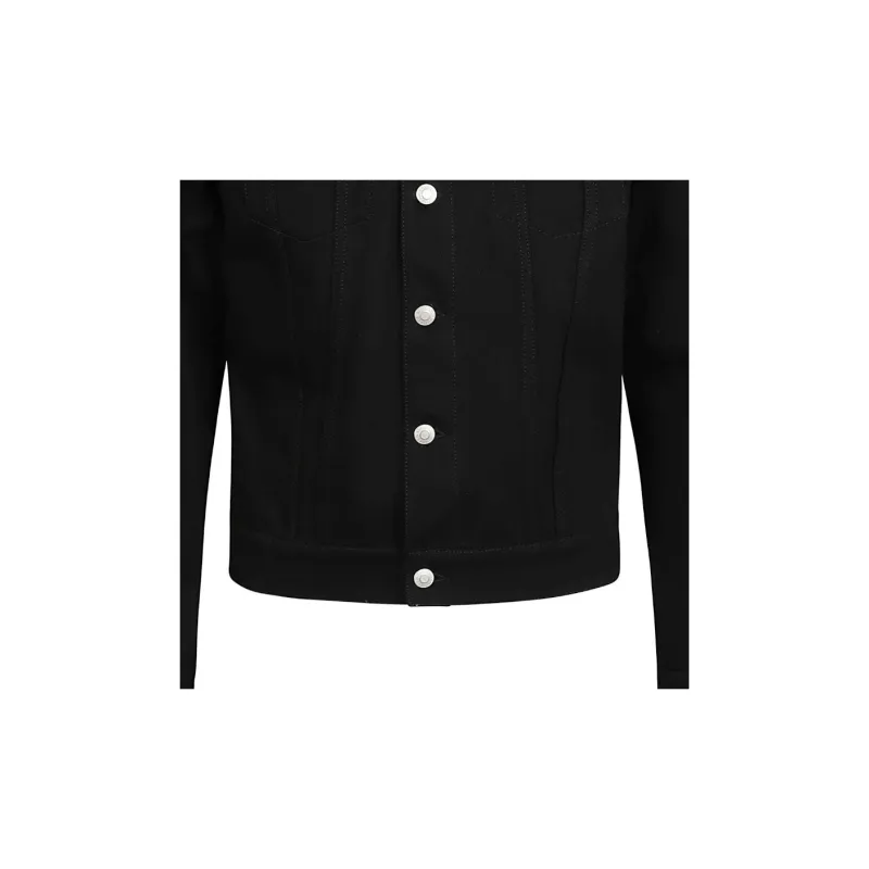 Alexander McQueen Logo Patch Buttoned Denim Jacket-5