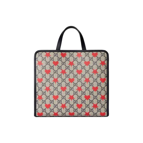 GUCCI Canvas Tote Bag Shopping Bag Kids Bag Kids' Beige