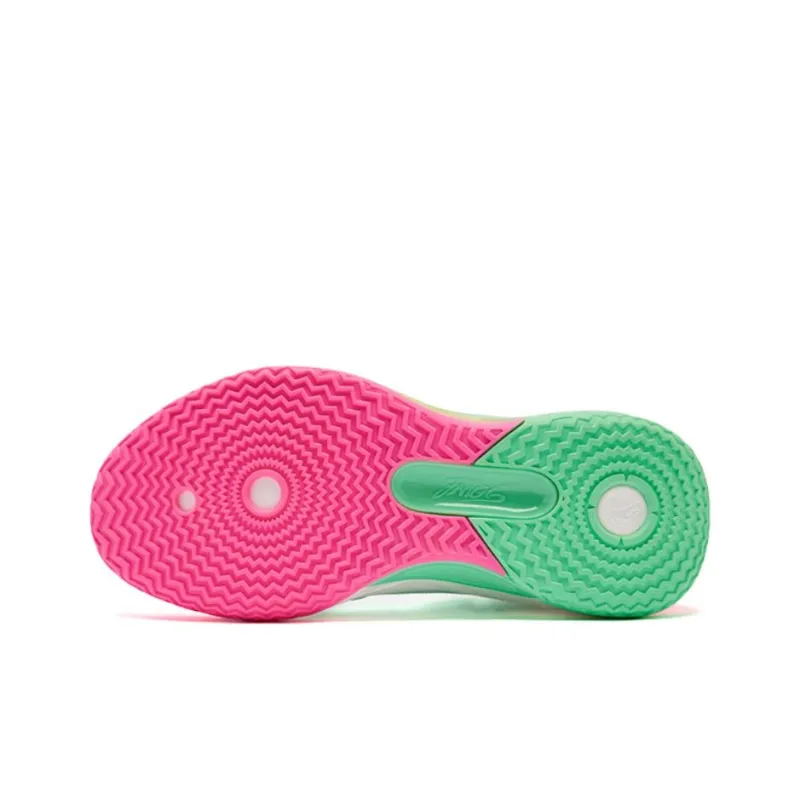 QIAODAN Venom Fang PRO 3.0 Basketball Shoes Men Mid Top Jade Hairpin Aurora Pink Green-4