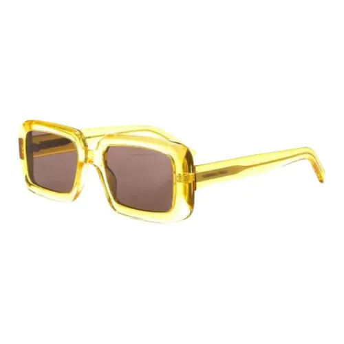 SAINT LAURENT Irregular Shape Sunglasses Women's Yellow