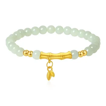 CHOW TAI KING Hetian Jade Bracelets White Jade/Pale Greenish White Jade Women's