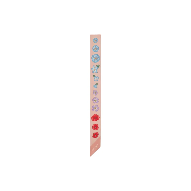 GUCCI Silk, Silk Scarves Women's Pink-1