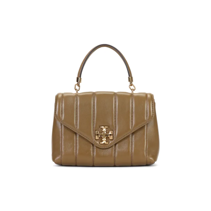 TORY BURCH Kira Leather Shoulder Bag, Crossbody Bag, Handbag Small Size Women's Brown-1