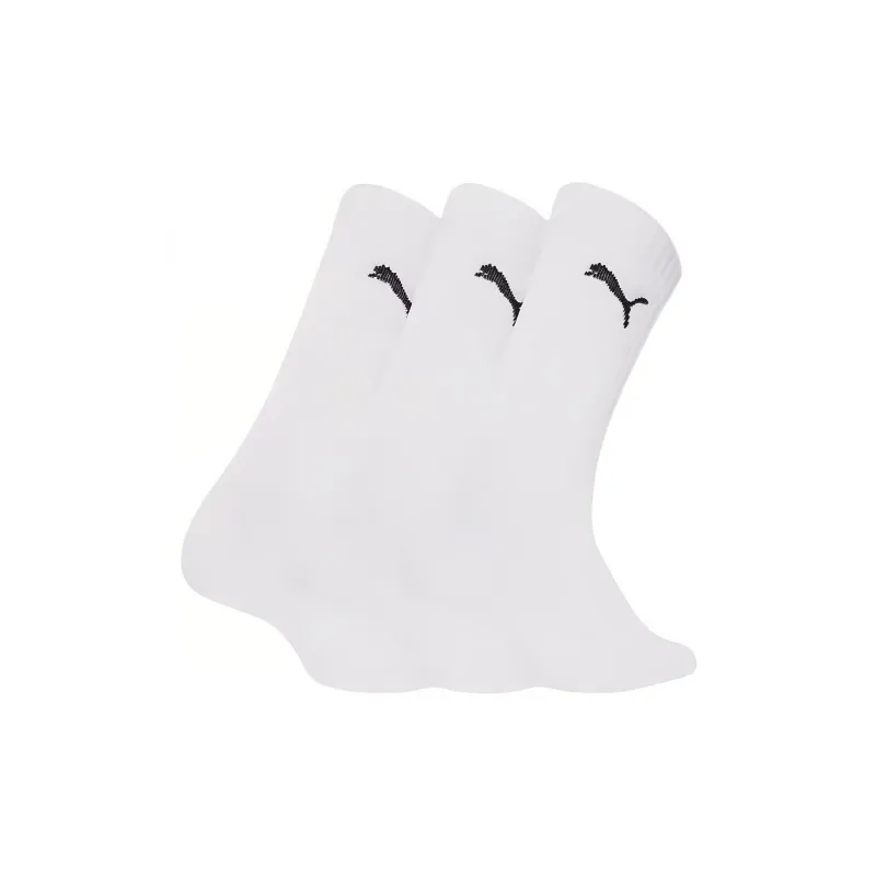 PUMA Mid Calf Socks Unisex 3 Pack White-1