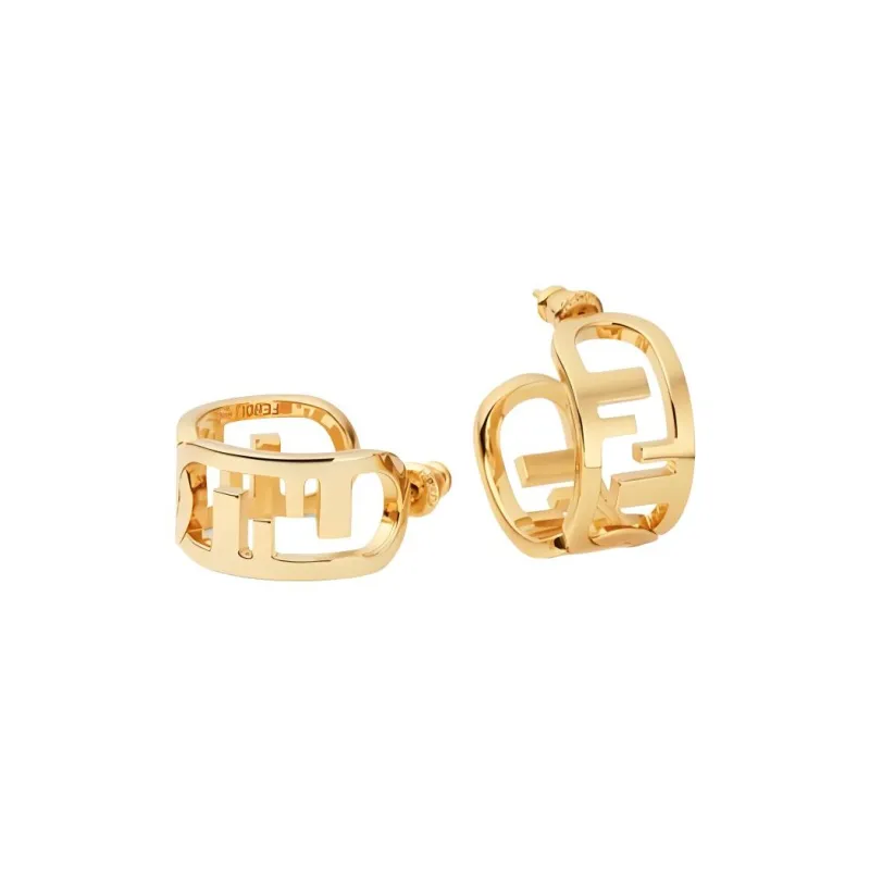 FENDI Metal Earrings Women's Gold-1