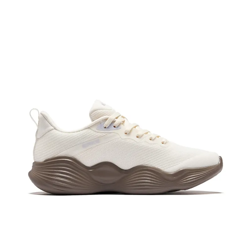 Erke Bubbling Stretch 2.5 Cushioning Rebound Low-Top Casual Running Shoes Women's Microcrystal White-1