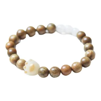 There Is You In The Long World Green Sandalwood Wooden Bracelets Unisex