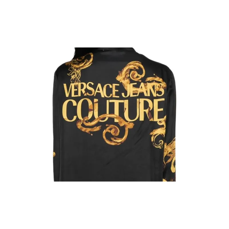 VERSACE JEANS COUTURE Chain Couture print Satin Shirt-4