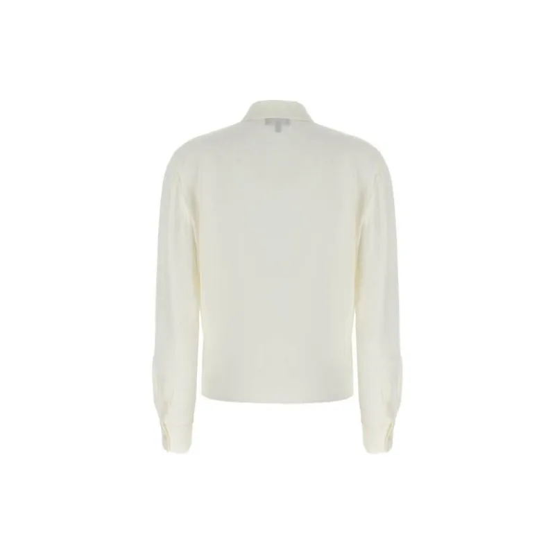 THEORY V Neck Draped Blouse-1