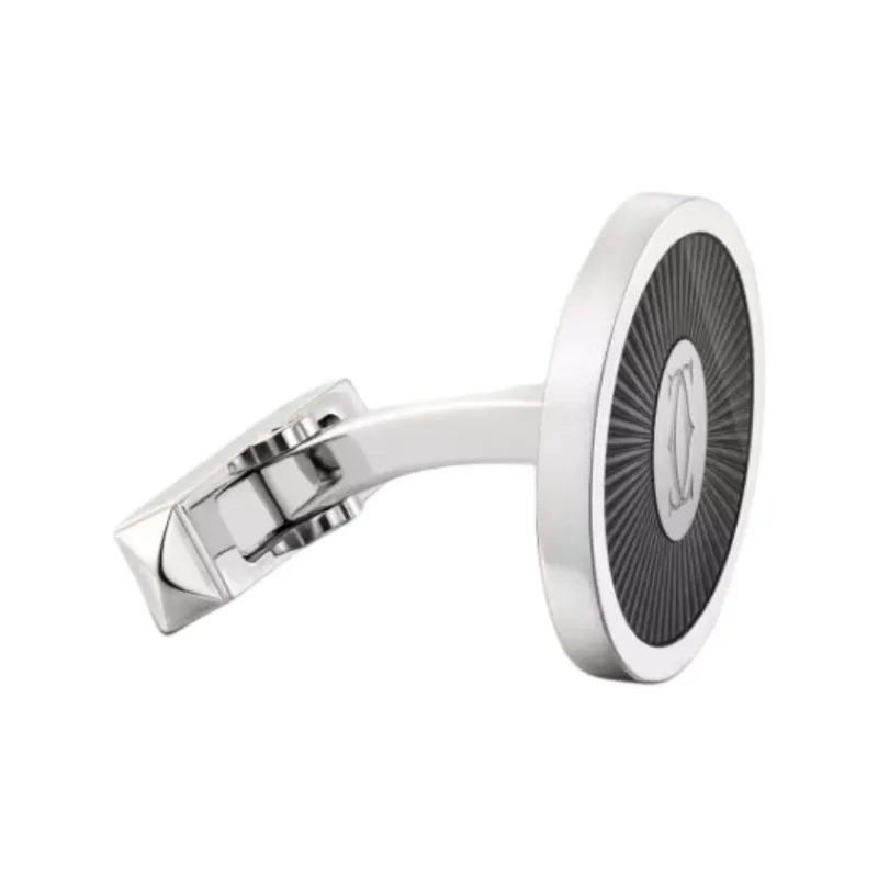 CARTIER Palladium-Plated Sterling Silver Cufflinks Men's Silver-2