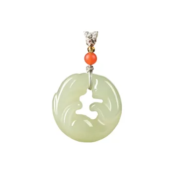 KUNYUYAO Hetian Jade Pendants White Jade Unisex