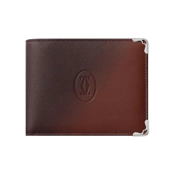CARTIER Calfskin Wallet Women's Brown