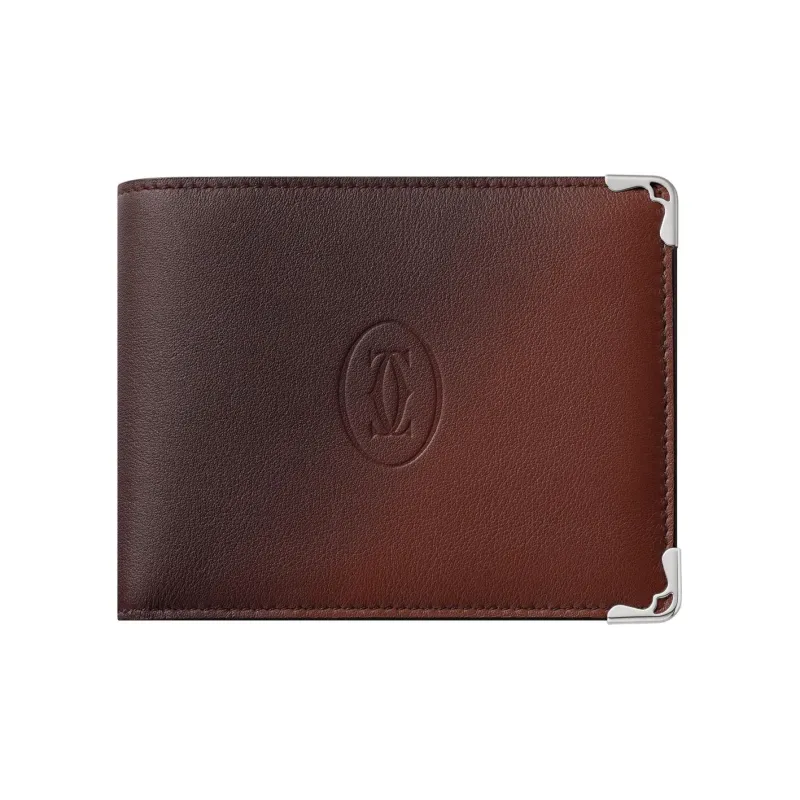 CARTIER Calfskin Wallet Women's Brown-0