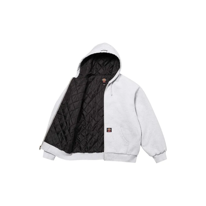 Supreme Dickies Quilted Lined Zip Up Hooded Sweatshirt-3