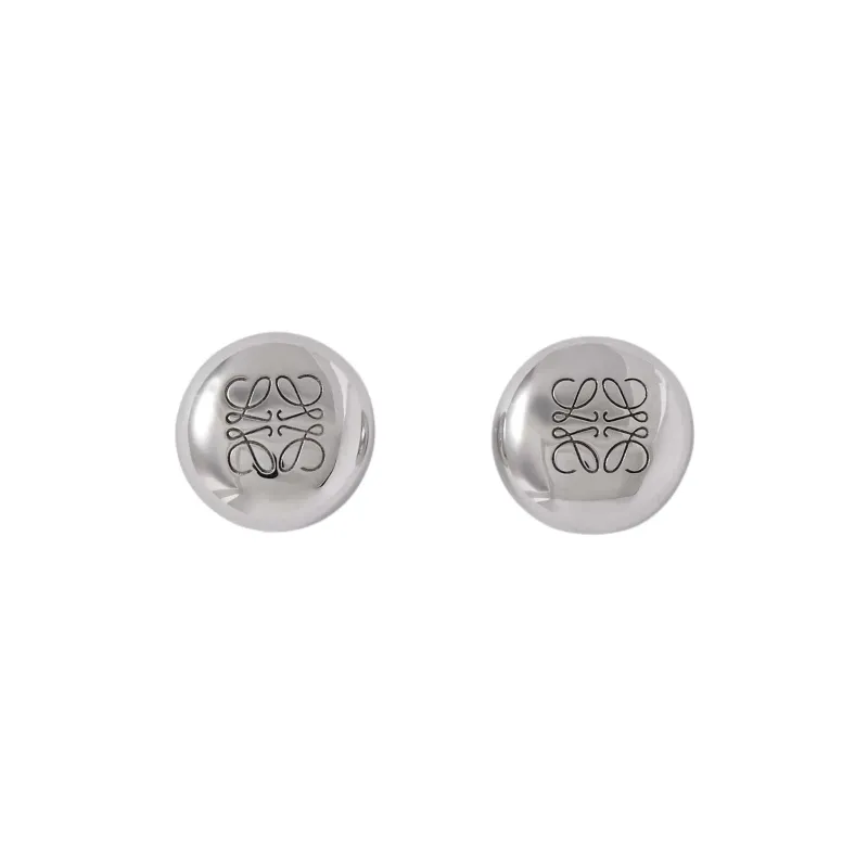 LOEWE 925 Sterling Silver Stud Earrings Women's Color-2