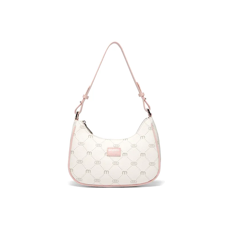 FAIRWHALE Synthetic Leather Shoulder Bag Women's Cherry Blossom Pink-1