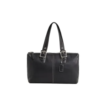 COACH Legacy Gloves Made Of Tanned Leather Shoulder Bag Unisex Black