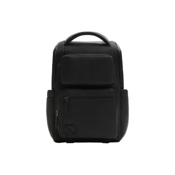 ZARA Polyurethane Backpack Large Size Men's Black