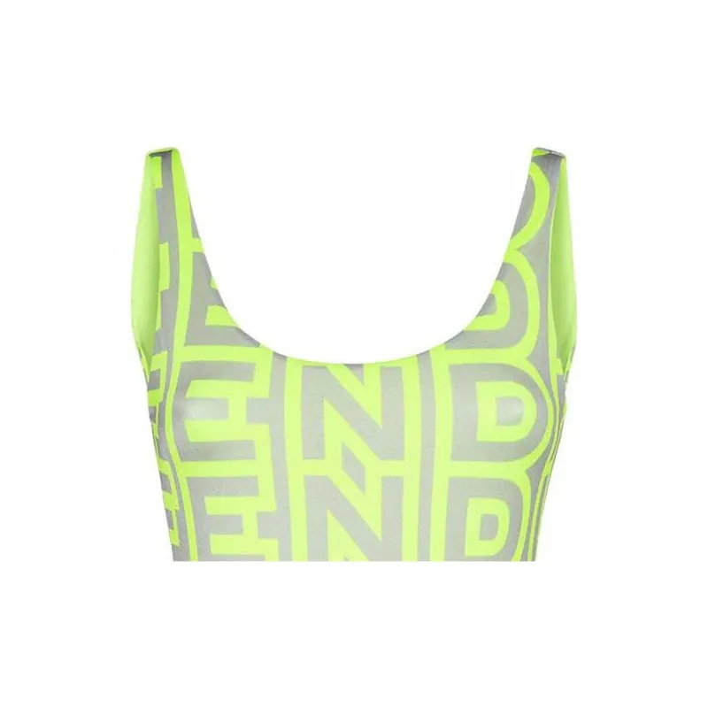 FENDI By Marc Jacobs Reversible One Piece Swimsuit Yellow Lycra-6
