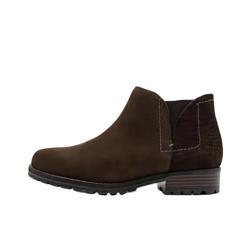 Clarks Short Chelsea Boots 3cm Women's Dark Brown