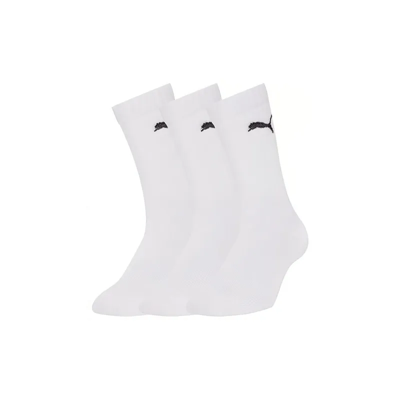 PUMA Mid Calf Socks Unisex 3 Pack White-0