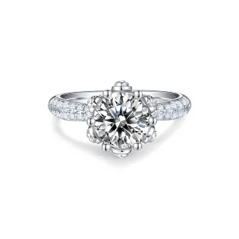 XINGLU 925 Silver Mohsunnite Rings Women's