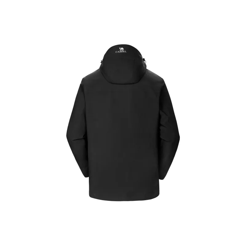 CAMEL All weather Waterproof And Windproof To Keep Warm Windbreaker Jacket Unisex Black-1