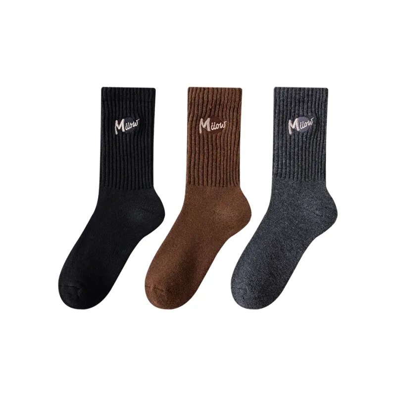 MIIOW Knee High Socks Men's 3 Pack-0