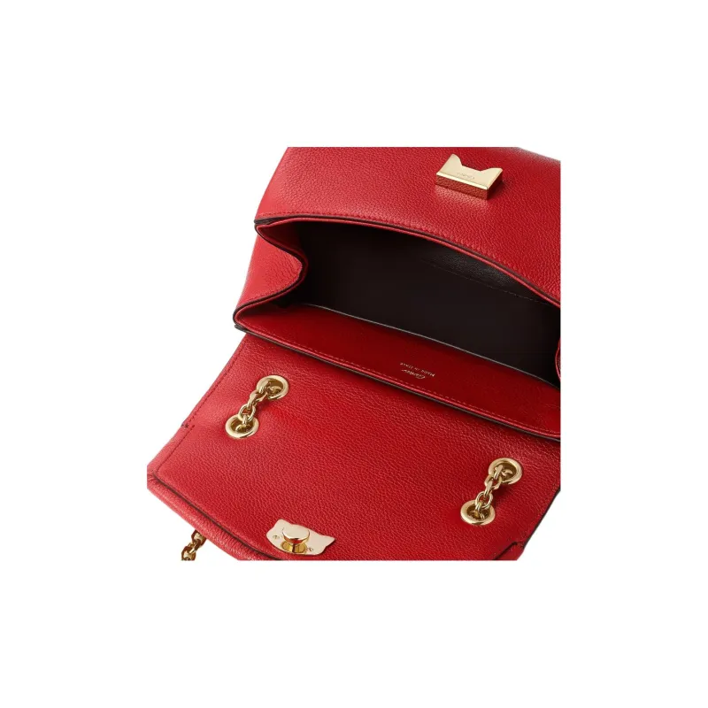 CARTIER Panthère De Cartier Cow Leather Shoulder Bag Mini Women's Red-1