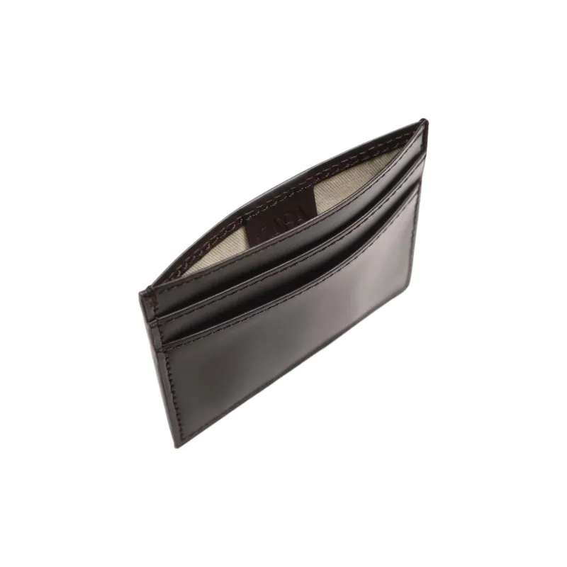 ZARA Cow Leather Card Holder Men's Brown-2
