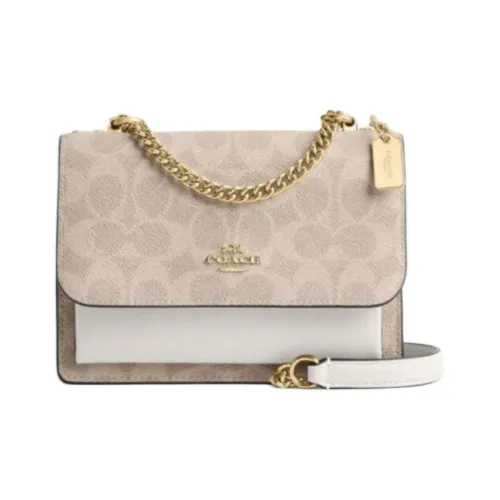 COACH Klare Coated Canvas Crossbody Bag Mini Women
s White 
Light Umber