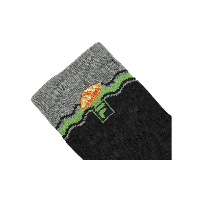 FILA Heritage Mid Calf Socks Women's 1 Pack Black-5