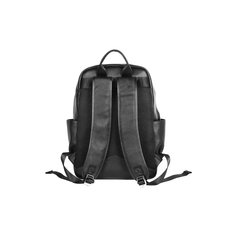 LARTIGENT Top Grain Cow Leather Backpack Regular Men's Black-2