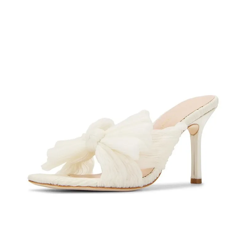 Loeffler Randall Slide Slippers Women's White-2