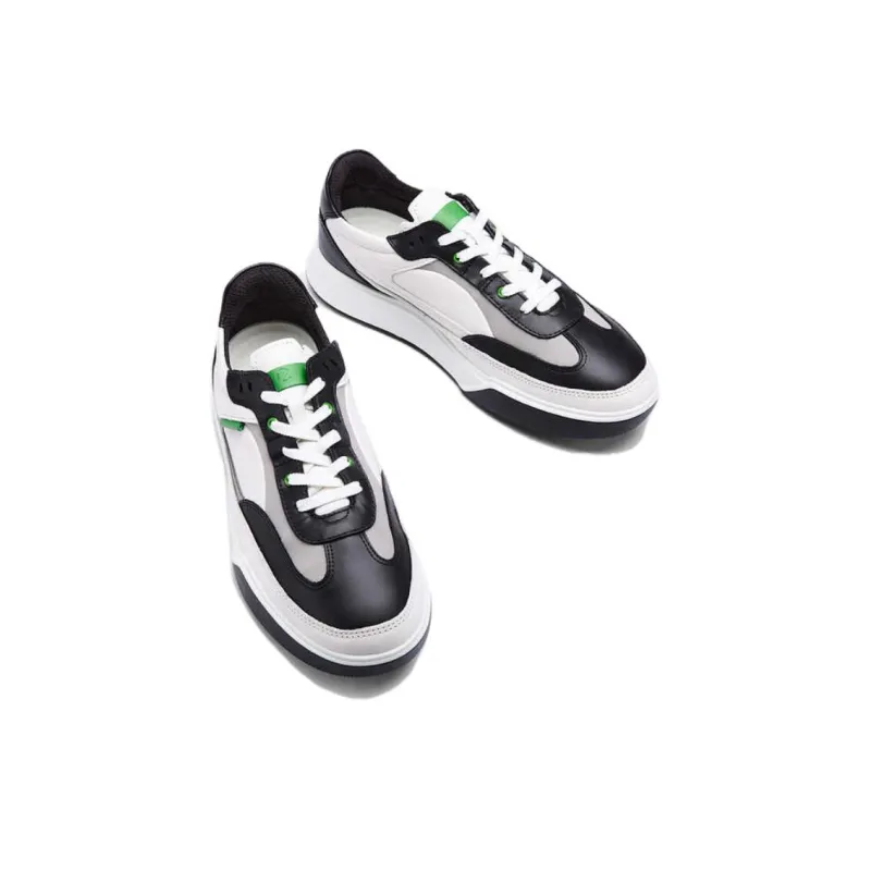 Ecco Street Ball Shoes Collection Low-Top Casual Shoes Men's Black White-5