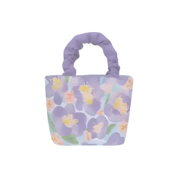 AOSONG Suede Technical Fabric Handbag Regular Women's Purple Velvet Winter