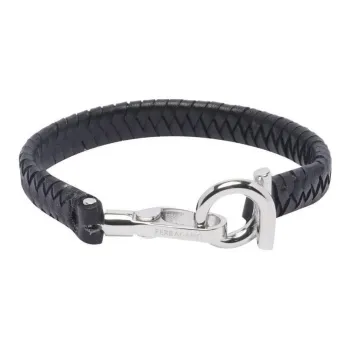 Ferragamo Logo Engraved Braided Bracelet