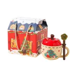 Christmas Tree Apple Cup with Spoon (Gift Box Set)