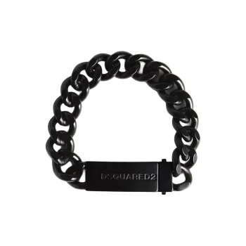 DSQUARED 2 Logo Engraved Cable Link Bracelet