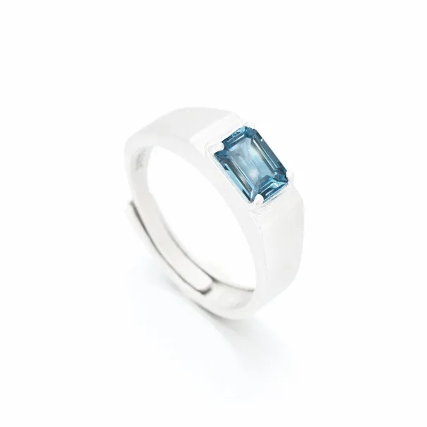 AIDAQIAN S925 Silver Ring Open And Adjustable Men's-4