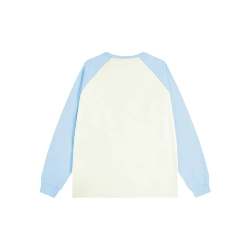 CHANGE SHE Sweatshirt Unisex Beige Apricot & Arctic Blue-1