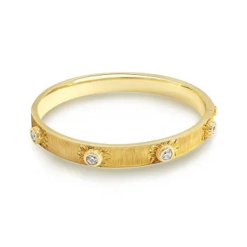 FUNNXI Rhodium Plated S925 Silver Gold Bangles Women's