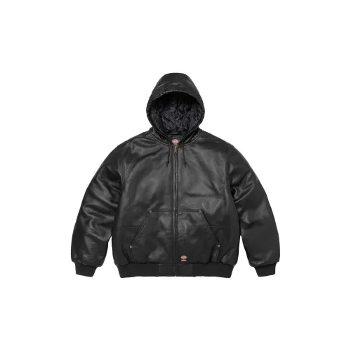 Supreme Dickies Hooded Leather Work Jacket