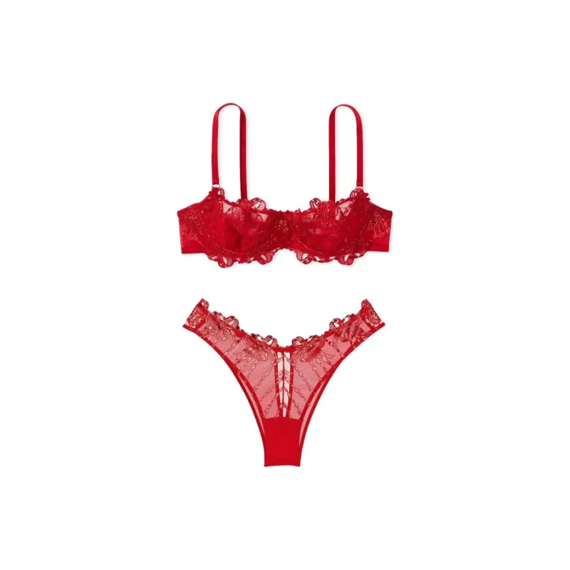 Victoria's Secret Underwear Set Women's Red-0