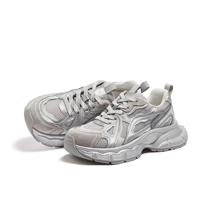 CAMEL Anti-Slip And Wear-Resistant Height Increasing Chunky Sneakers Women's-2