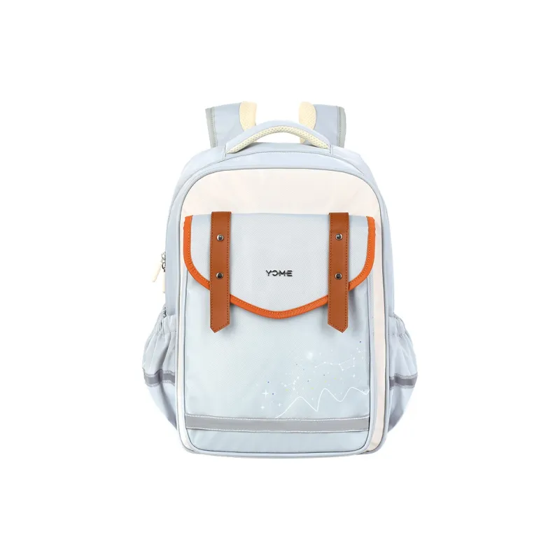 YOME Polyester Student Bag Large Size Blue Light Green-5