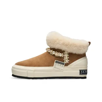 VESSEL Warm And Wear Resistant Short Snow Boots Unisex Chestnut