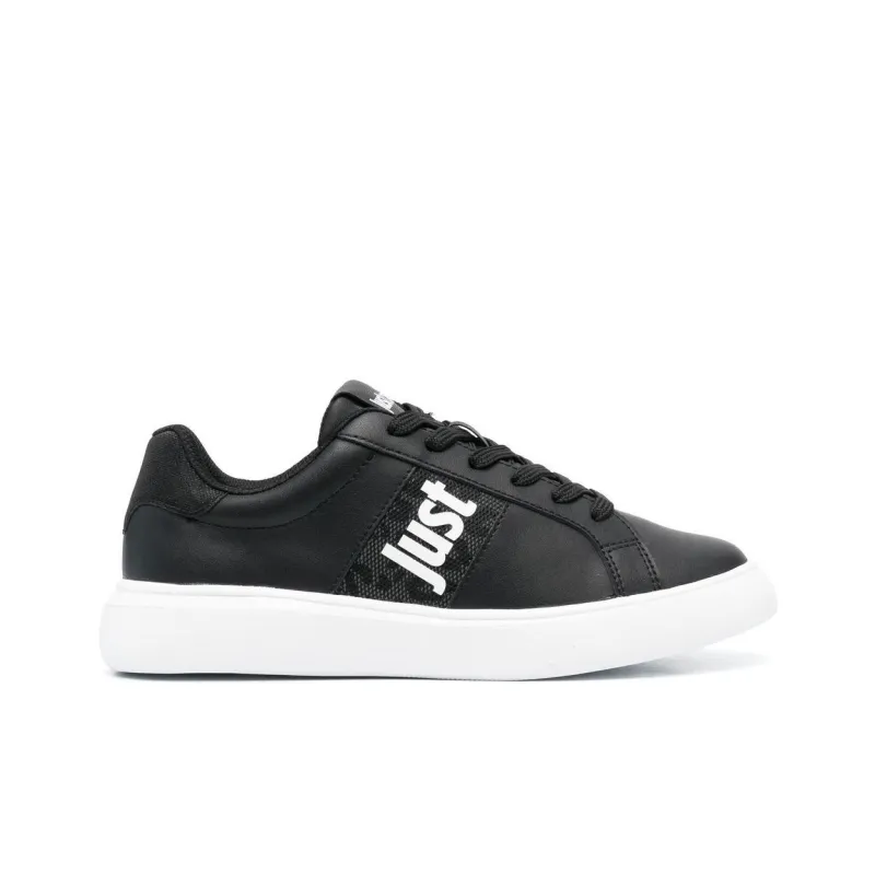 Just Cavalli Low-Top Casual Shoes Women's Black White-1
